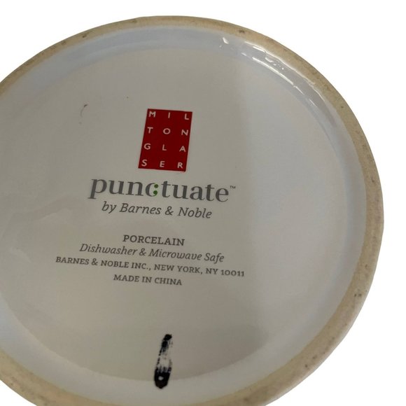 CAFFEINE REQUIREMENT Cup Mug Punctuate Barnes Noble Novelty Humor Red White 10oz - Picture 8 of 8